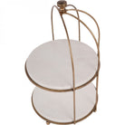 Belvedere Aged Gold Two Tiered Stand by Libra Interiors