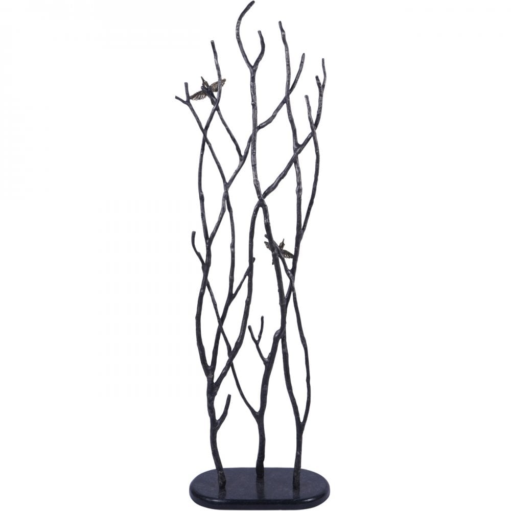 Decorative Screen Sculpture with Branches and Birds by Libra Interiors