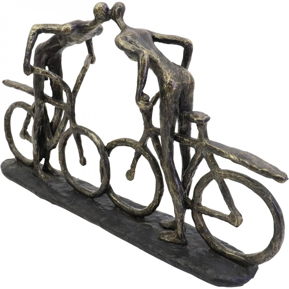 Smooching Cyclist Sculpture by Libra Interiors