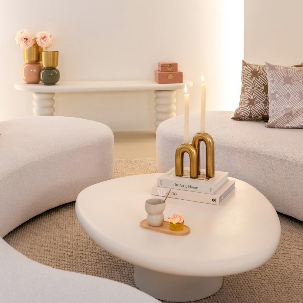 Bloomstone White Organic Shaped Coffee Table – Decorum Interiors
