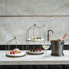 Belvedere Aged Gold Two Tiered Stand by Libra Interiors