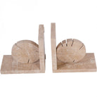 Catania Travertine Bookends by Libra Interiors