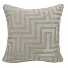 Amazing Maze Cut Velvet Cushion - Ivory Malini