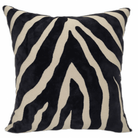 Zebedeedodah Zebra Velvet Cushion 43cm - Black Malini