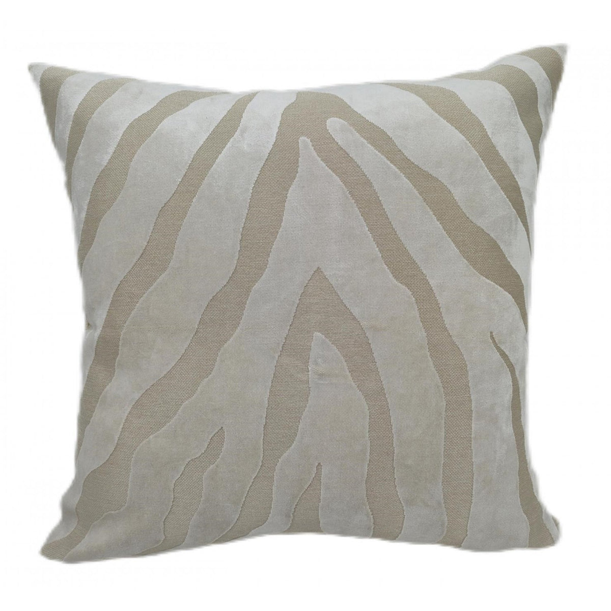 Zebedeedodah Zebra Ivory Velvet Cushion 43 cm Malini