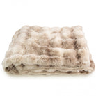 Bermondsey Natural Textured Faux Fur Throw - Natural Malini
