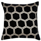 Ivor Geometric Cushion - Black Malini