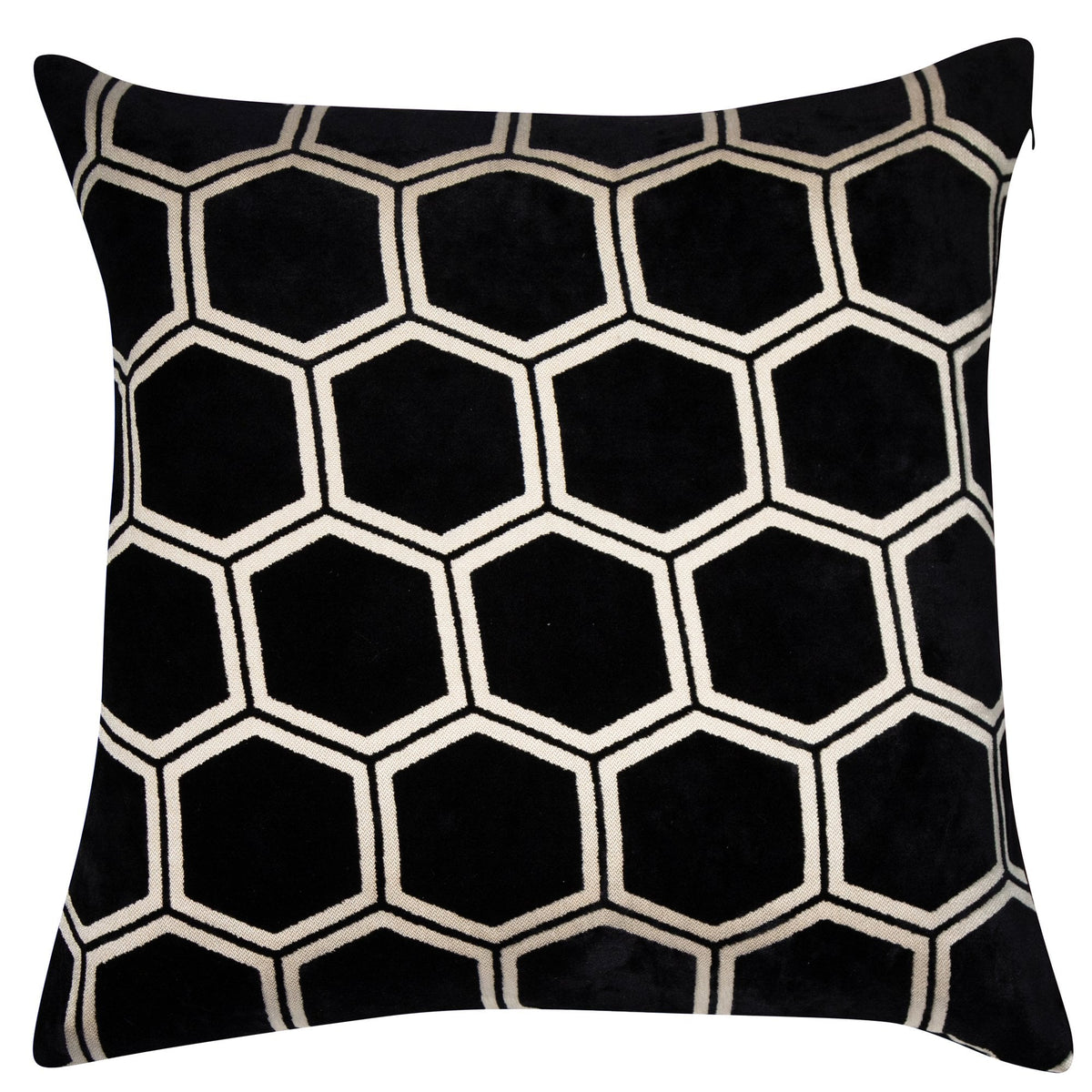 Ivor Geometric Cushion - Black Malini