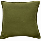 Tia Linen Blend Cushion - Olive Malini