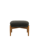 Datsun Footstool Charcoal Fabric by Abode