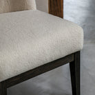 Bardfield Vanilla Fabric & Oak Wood Chair by Abode