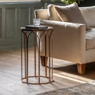 Canterbury Side Table Gold & Mirror by Abode