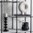 Gorki Small Black Cement Vase by Abode