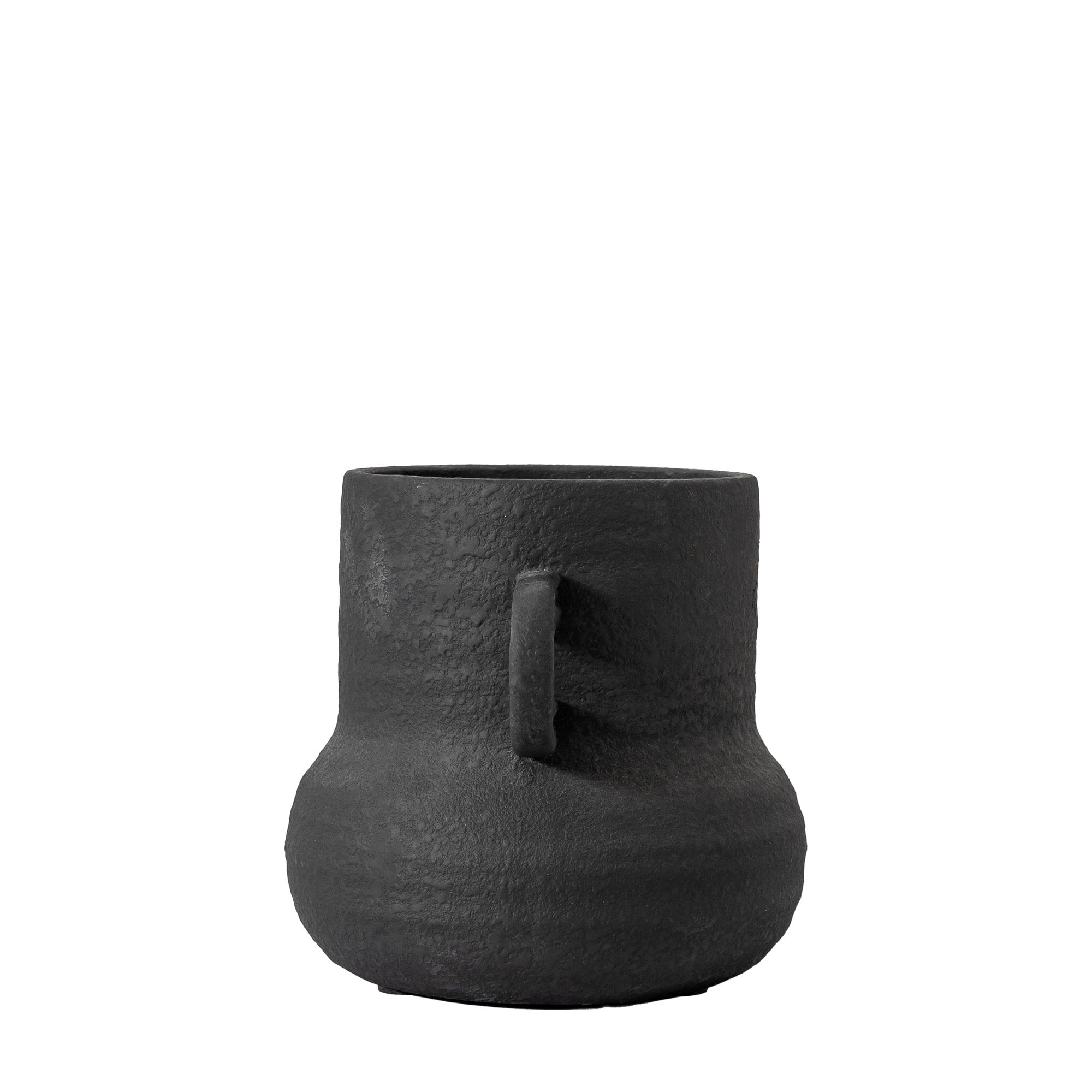 Gorki Small Black Cement Vase by Abode