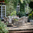 Menton 6 Seater Oval Dining Set Stone by Abode
