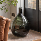 Rueda Giant Glass Bottle Vase Olive by Abode