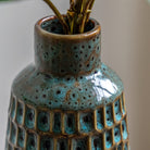 Reno Reactive Glaze Vase Teal/Brown (Set of 2) by Abode