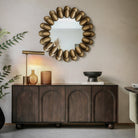 Arc Sideboard Dark Mango Wood 4 Door by Abode