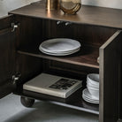 Arc Sideboard Dark Mango Wood 4 Door by Abode