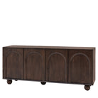 Arc Sideboard Dark Mango Wood 4 Door by Abode