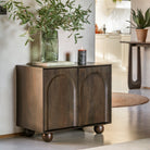 Arc Sideboard Dark Mango Wood 2 Door by Abode