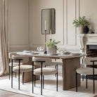 Marmo Mango Wood & Marble Dining Table by Abode