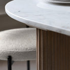 Marmo Mango Wood & Marble Dining Table by Abode