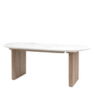 Marmo Mango Wood & Marble Dining Table by Abode