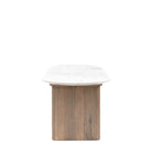 Marmo Mango Wood & Marble Dining Table by Abode