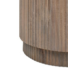 Marmo Round Mango Wood & White Marble Dining Table by Abode
