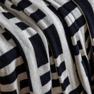 Meton Knitted Tassel Throw - Black by Abode
