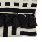 Meton Knitted Tassel Throw - Black by Abode