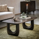 Arc Dark Mango Wood Coffee Table by Abode
