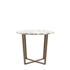 Lusso Round Dining Table Green Marble Top & Glass Fibre Reinforced Concrete Base by Abode