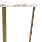 Lusso Round Dining Table Green Marble Top & Glass Fibre Reinforced Concrete Base by Abode
