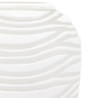 Andorra Large Handblown Carved Glass Vase White by Abode