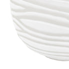 Andorra Large Handblown Carved Glass Vase White by Abode
