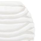 Andorra Small Handblown Carved Glass Vase White by Abode