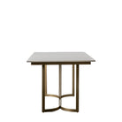 Everton Dining Table Gold & White by Abode