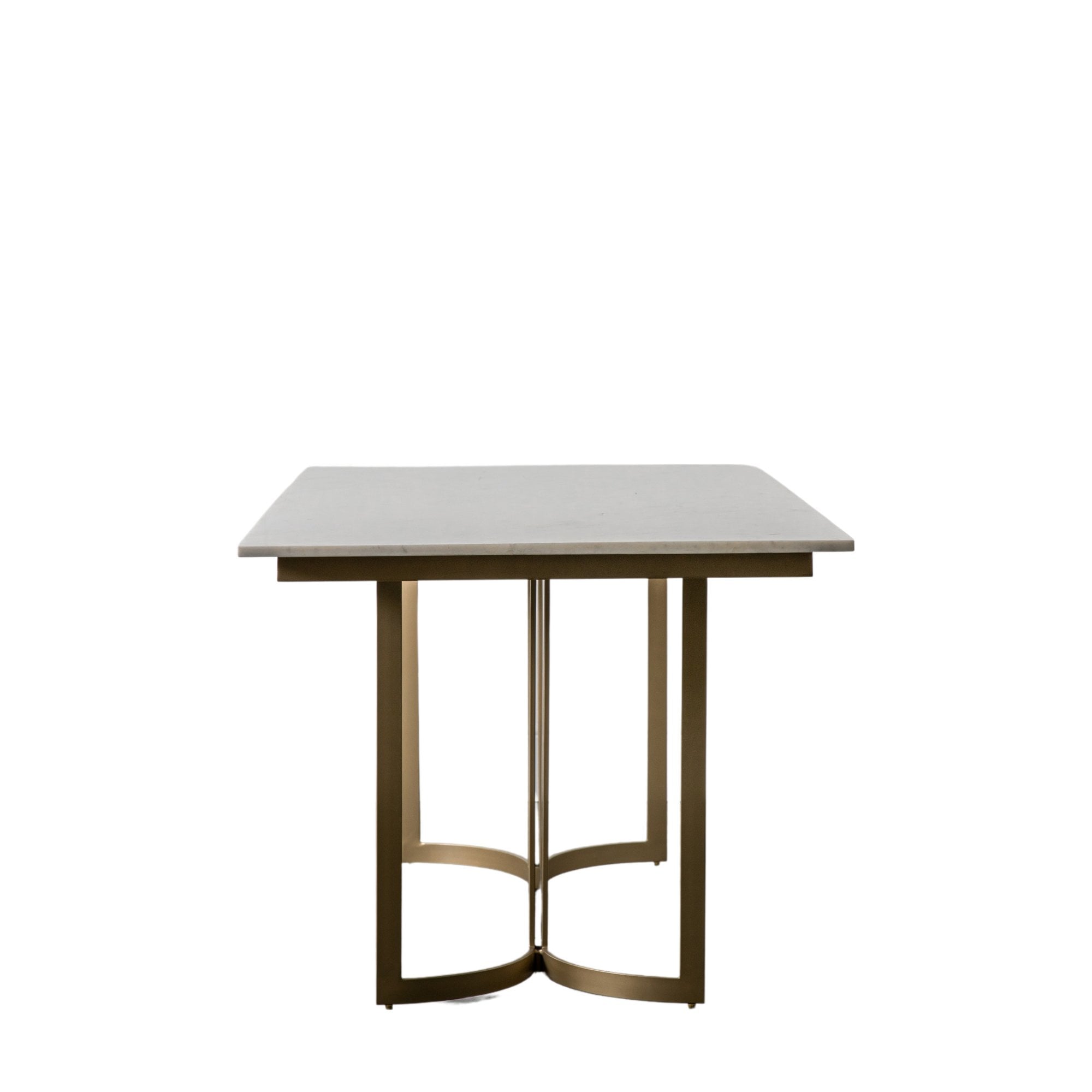 Everton Dining Table Gold & White by Abode