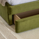 Denton 5' Bed Frame Olive King by Abode