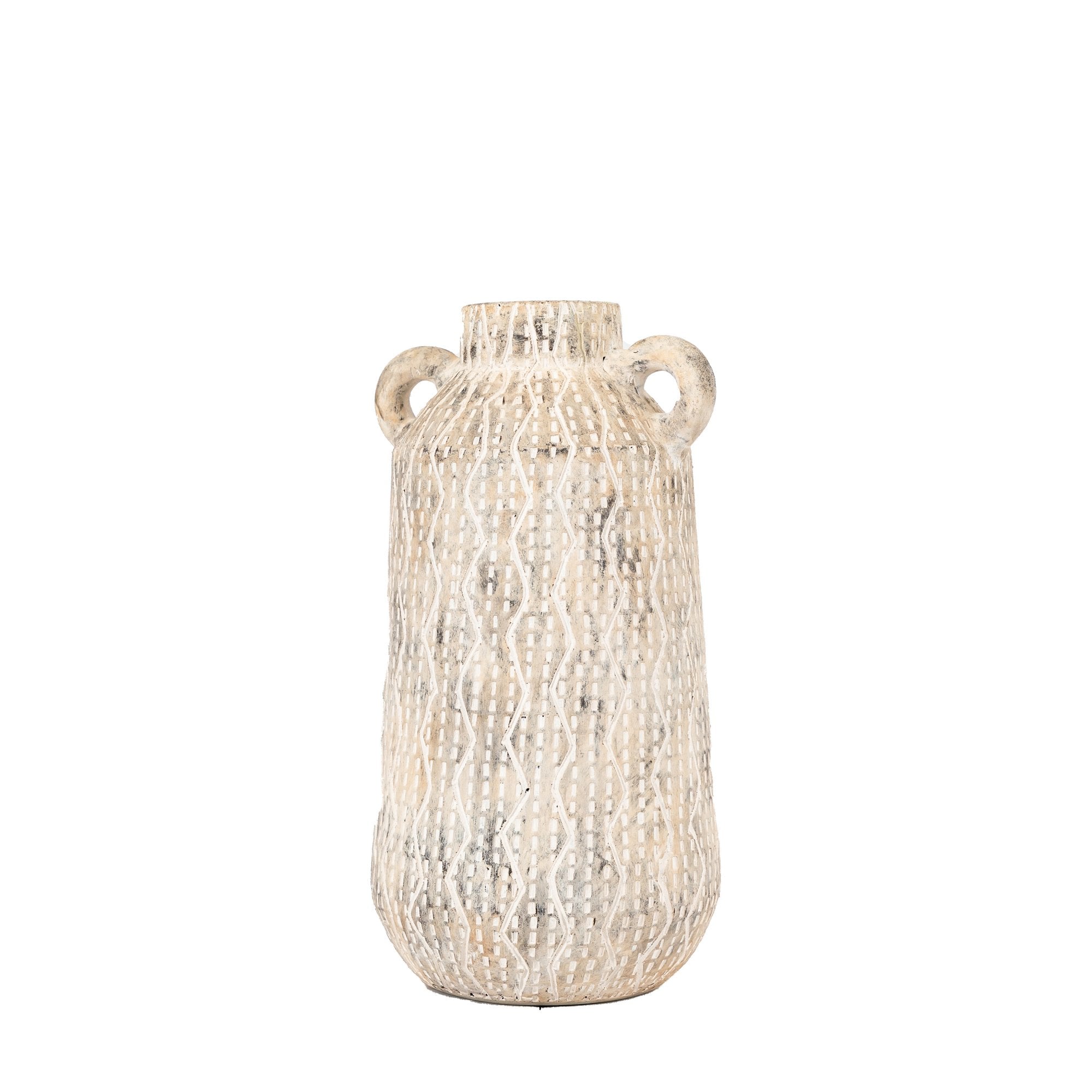 Ica Medium Vase Earthy White by Abode
