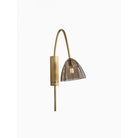 Belle Satin Brass & Smoke Glass Wall Light by Heathfield & Co