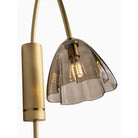 Belle Satin Brass & Smoke Glass Wall Light by Heathfield & Co