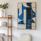 Cobalt Abstract Framed Canvas by Abode
