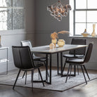 Everton Dining Table Black & White by Abode