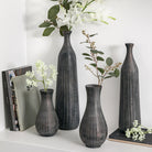 Enya Bottle Vase Medium Antique Grey by Abode