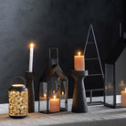 Luna Candlestick Small Black (Set of 2) by Abode