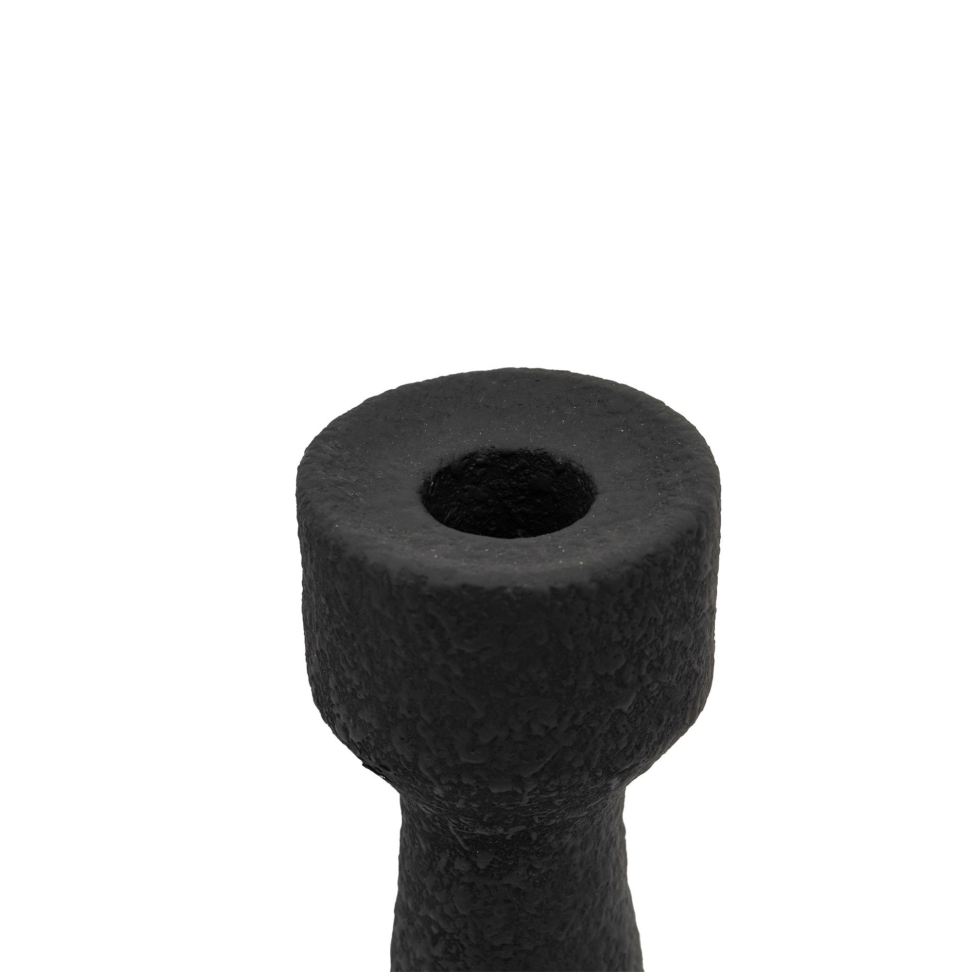 Luna Candlestick Small Black (Set of 2) by Abode