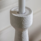 Luna Candlestick Small White (Set of 2) by Abode